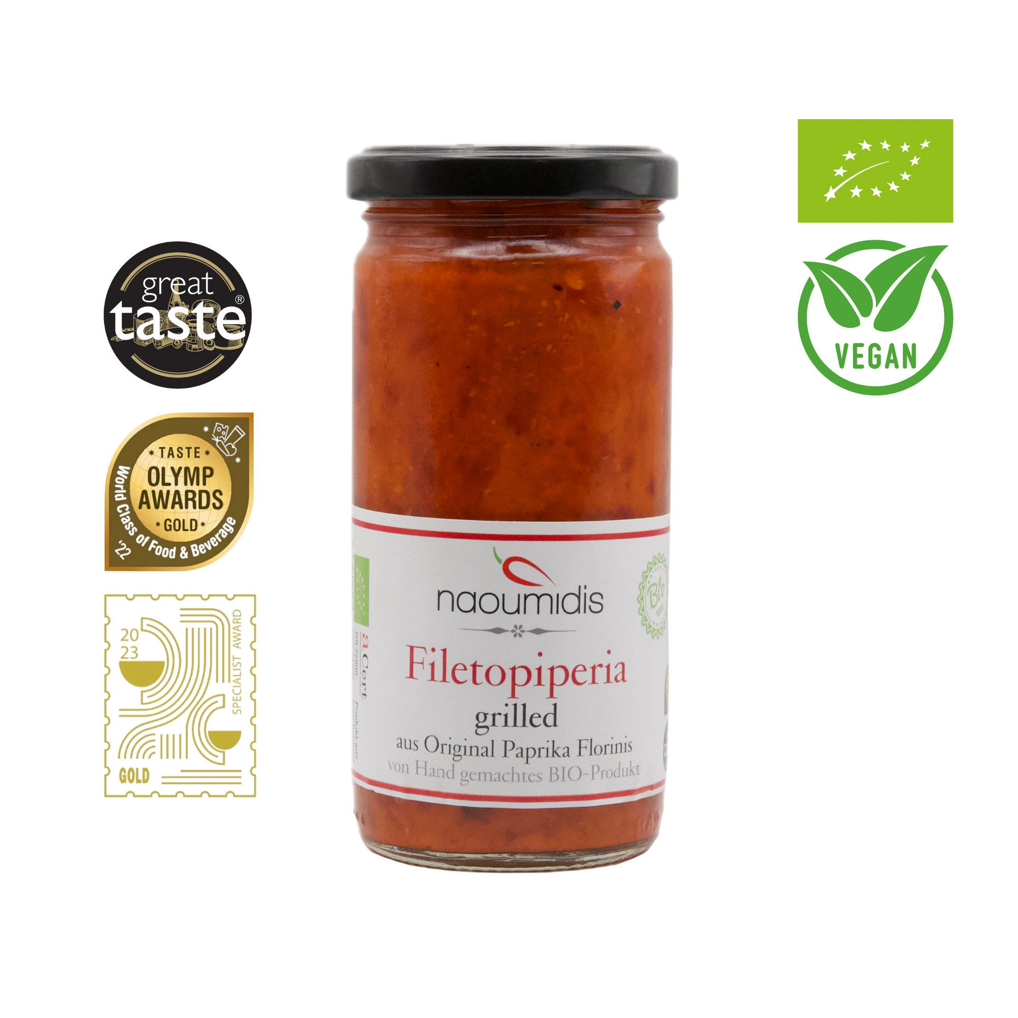 Bio gegrillte Paprika - Filetopiperia nach Traditioneller Art