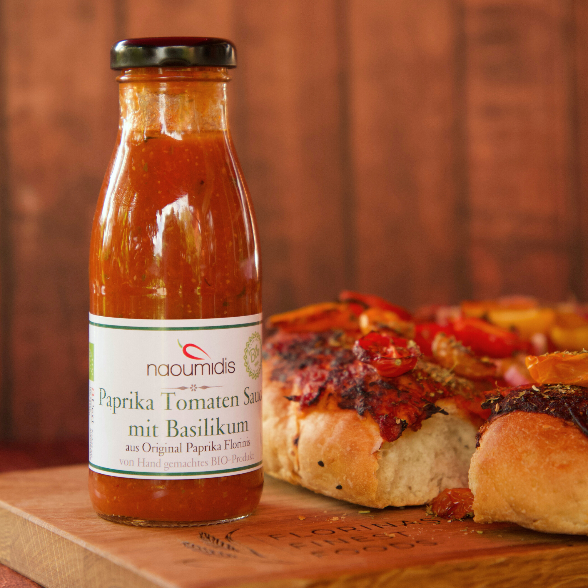 Bio Paprika Tomaten Sauce mit Basilikum