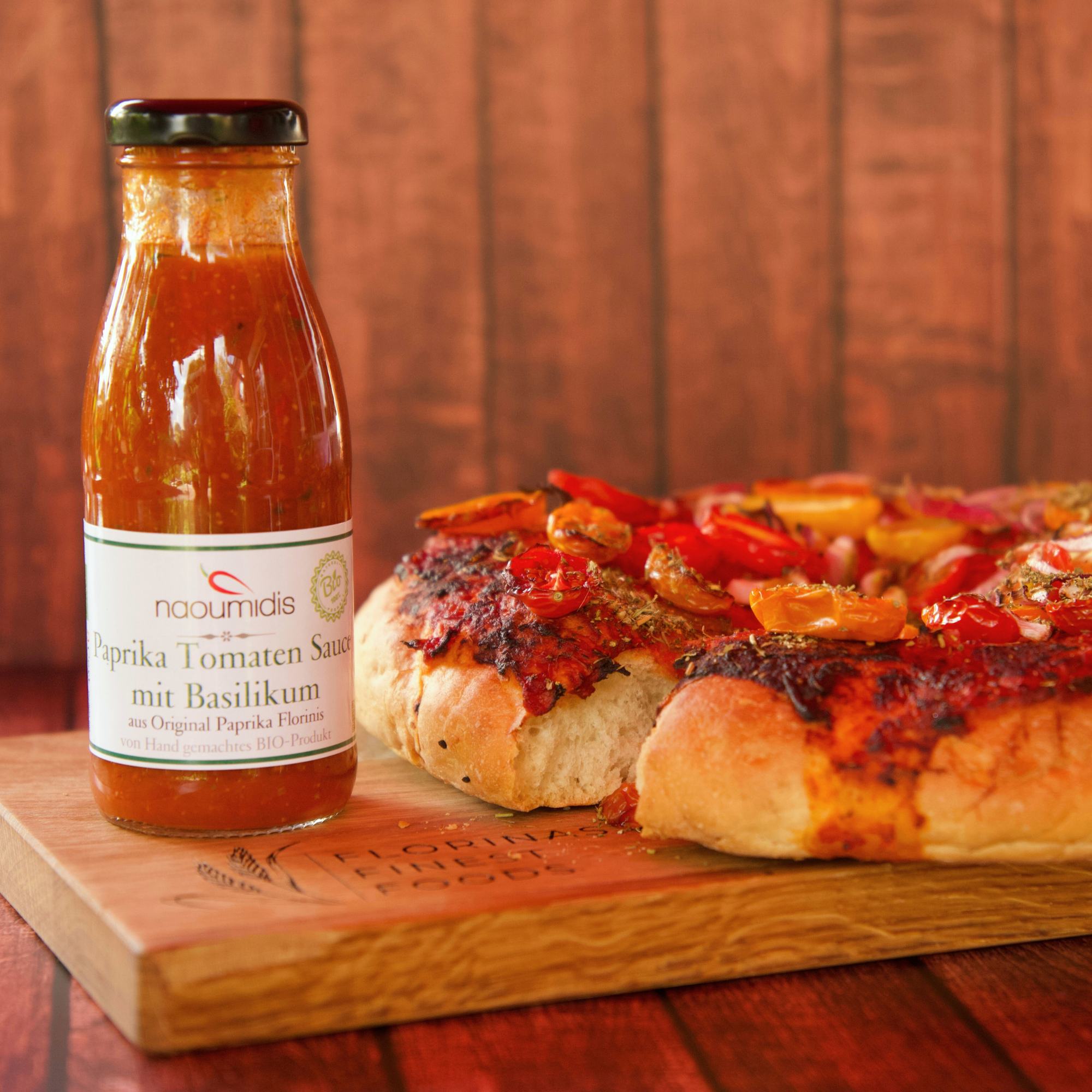 Bio Paprika Tomaten Sauce mit Basilikum