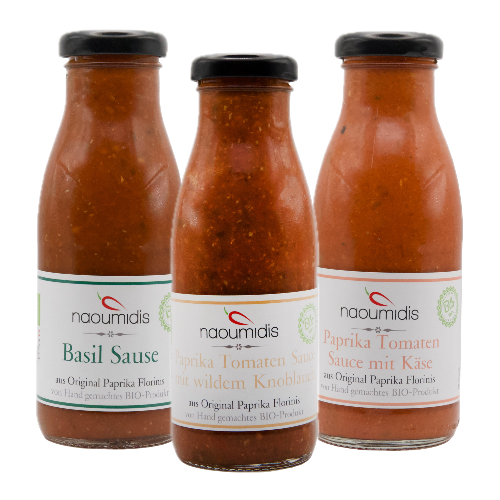 Bio Paprika trifft Tomaten - das Saucen Trio